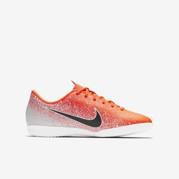 Nike Jr. VaporX 12 Academy IC - Indendørs Fodboldsko - Rød/Hvide/Sort | DK-68601